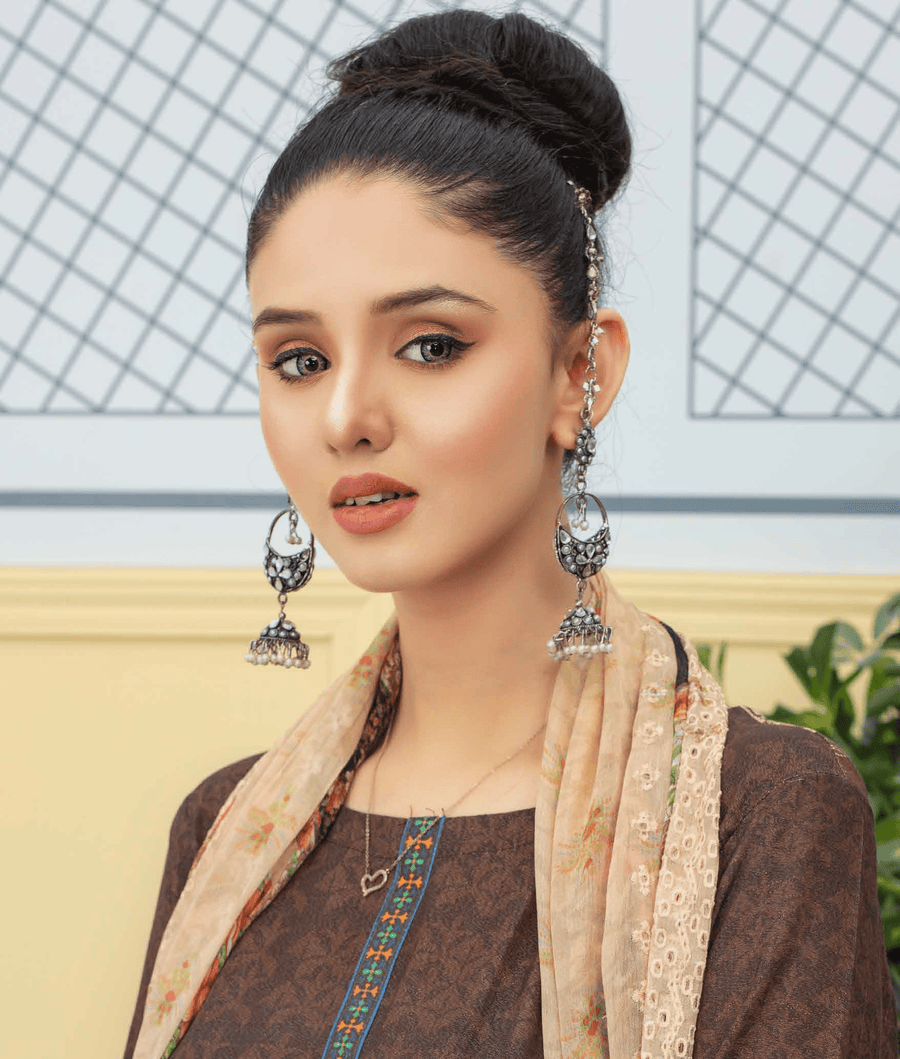 Fiza Noor Eshal Embroidered Karandi Unstitched 3Pc Suit D-05