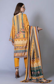 Florence Vol 04 Embroidered Staple Linen Unstitched 3Pc Suit D-05