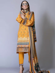 Florence Vol 04 Embroidered Staple Linen Unstitched 3Pc Suit D-05