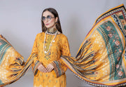 Florence Vol 04 Embroidered Staple Linen Unstitched 3Pc Suit D-05