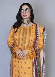 Florence Vol 05 Embroidered Staple Linen Unstitched 3Pc Suit D-05