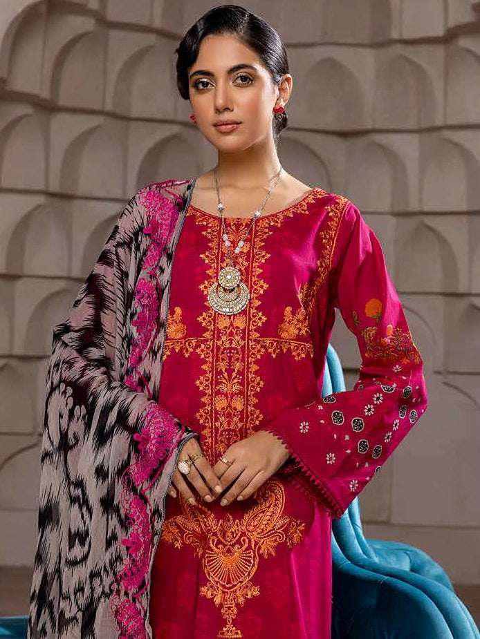 Charizma Embroidered Swiss Voil 3Pc Unstitched Suit CSV-13