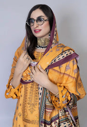 Florence Vol 05 Embroidered Staple Linen Unstitched 3Pc Suit D-05