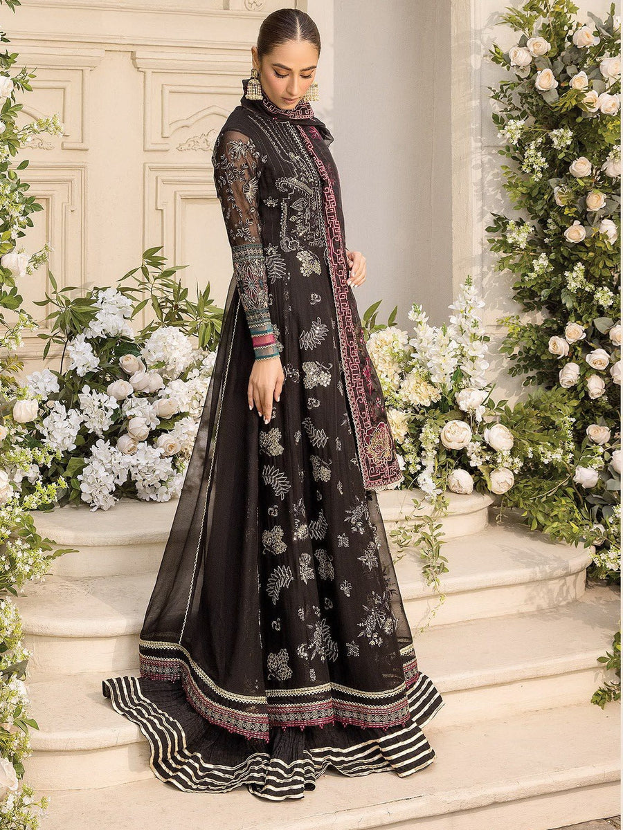 XENIA Formals Ishya Luxury Unstitched Embroidered Chiffon 3Pc 06-HESSA