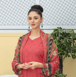 Fiza Noor Eshal Embroidered Karandi Unstitched 3Pc Suit D-06