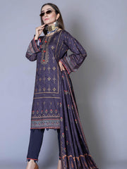 Florence Vol 04 Embroidered Staple Linen Unstitched 3Pc Suit D-06