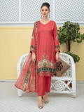 Fiza Noor Eshal Embroidered Karandi Unstitched 3Pc Suit D-06