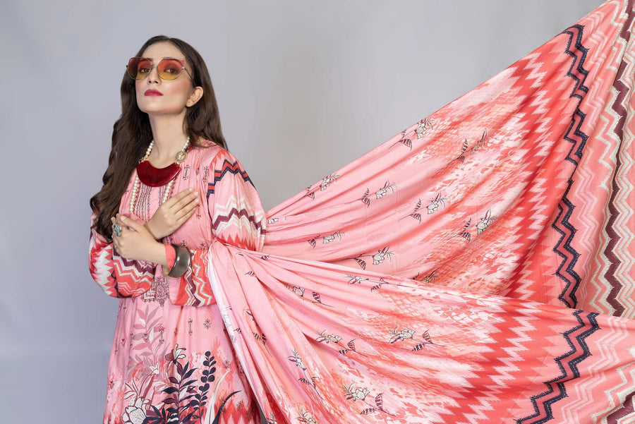 Florence Vol 05 Embroidered Staple Linen Unstitched 3Pc Suit D-06