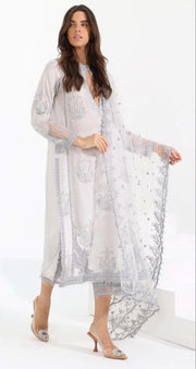 LYLA Unstitched Luxury Embroidered Cotton Net 3Pc Suit D-06