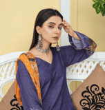 Fiza Noor Eshal Embroidered Karandi Unstitched 3Pc Suit D-07