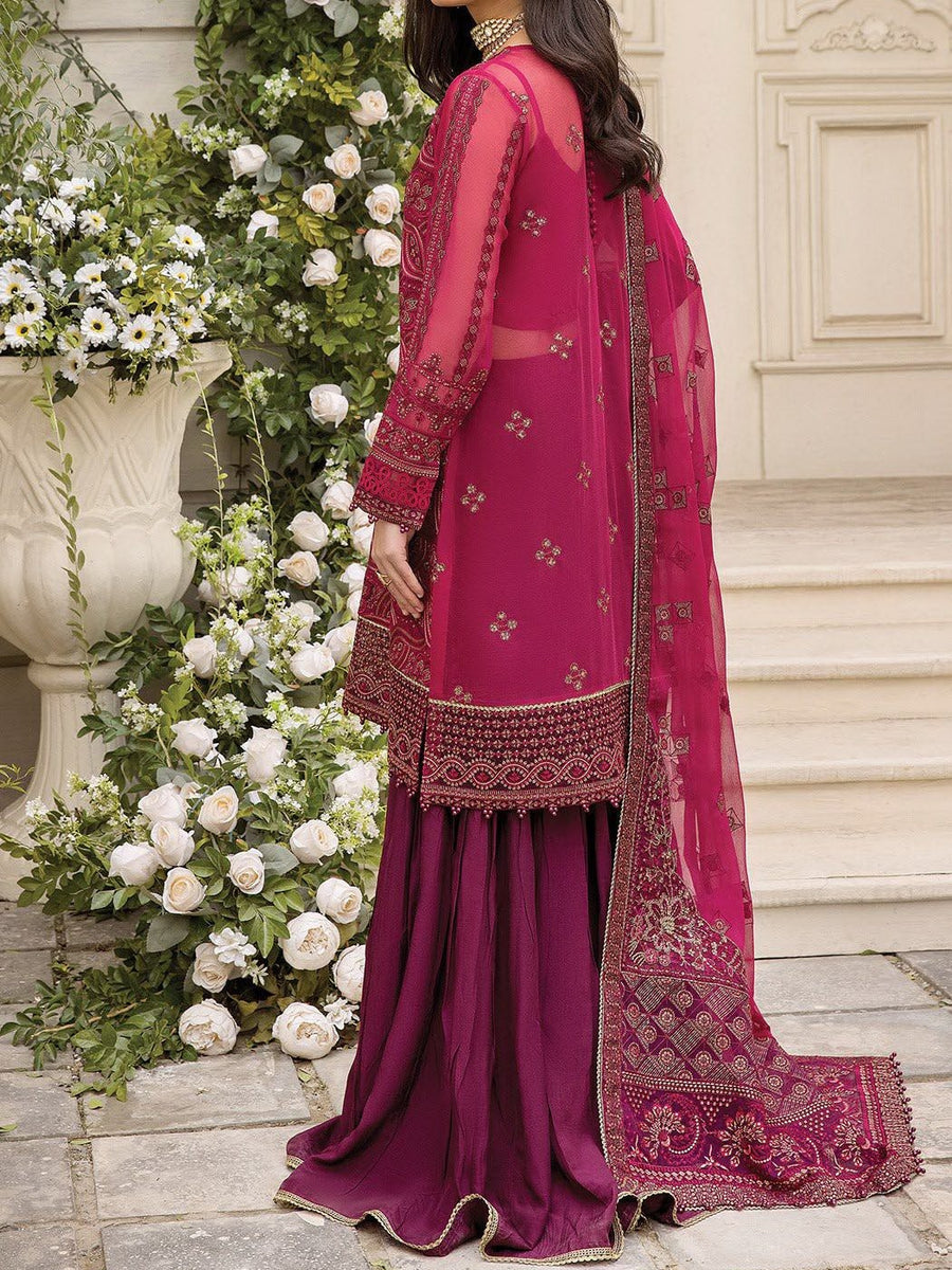 XENIA Formals Ishya Luxury Unstitched Embroidered Chiffon 3Pc 07-FABEHA