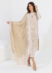 LYLA Unstitched Luxury Embroidered Cotton Net 3Pc Suit D-07