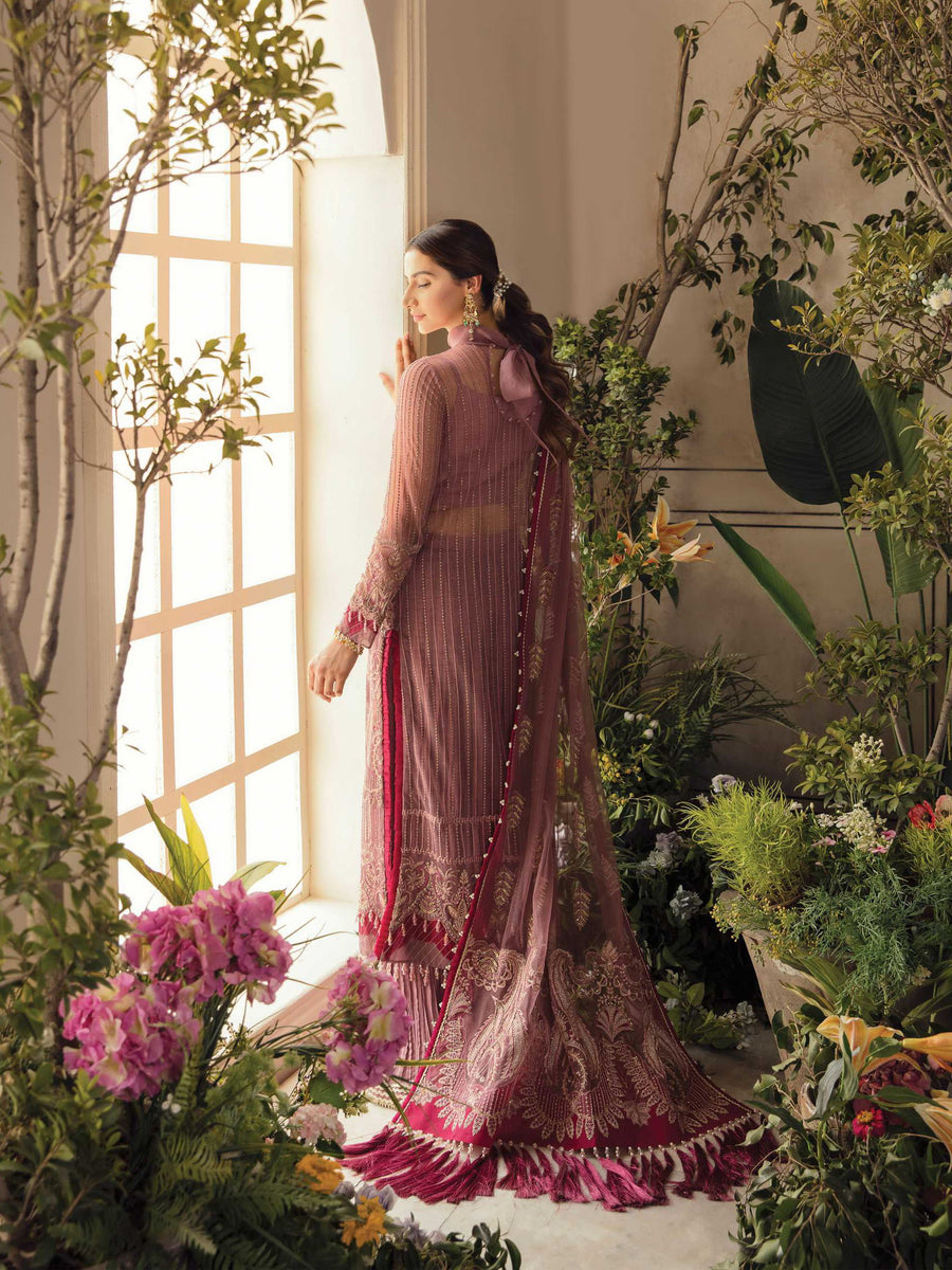 Afrozeh La Fuchsia Wedding Edit'22 Unstitched 3pc Suit D-07 VALENTINA