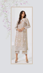 LYLA Unstitched Luxury Embroidered Cotton Net 3Pc Suit D-07