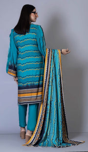 Florence Vol 05 Embroidered Staple Linen Unstitched 3Pc Suit D-08