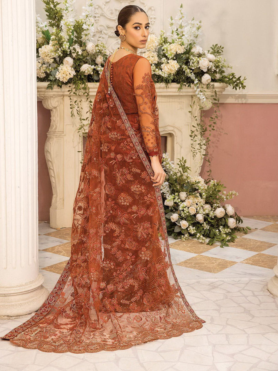 XENIA Formals Ishya Luxury Unstitched Embroidered Net 3Pc 09-FIRAAKI