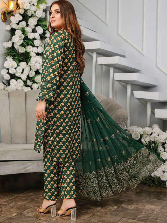 Vasl by Humdum Unstitched Embroidered Lawn 3 Piece Suit D-09