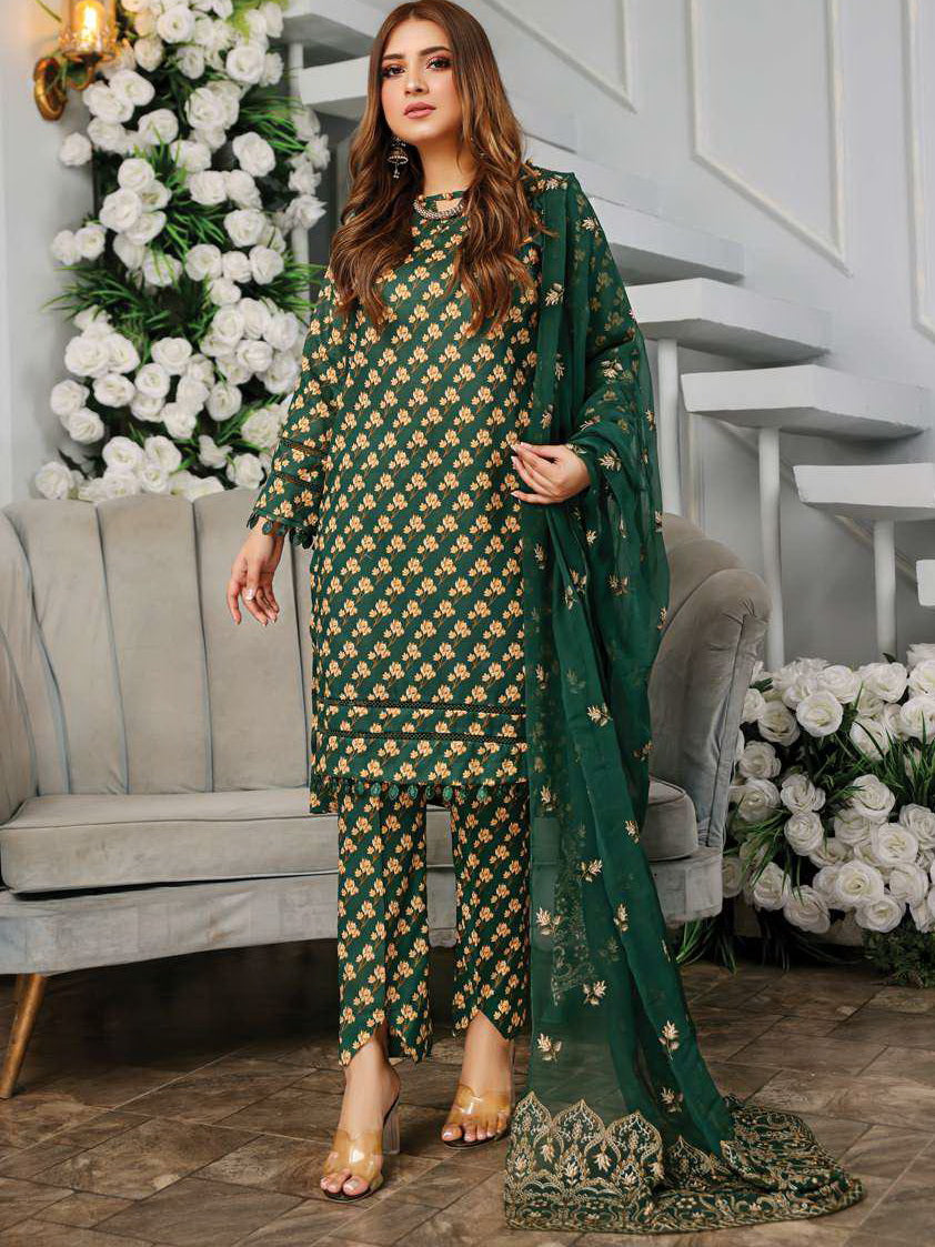 Vasl by Humdum Unstitched Embroidered Lawn 3 Piece Suit D-09