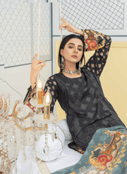Fiza Noor Eshal Embroidered Karandi Unstitched 3Pc Suit D-09