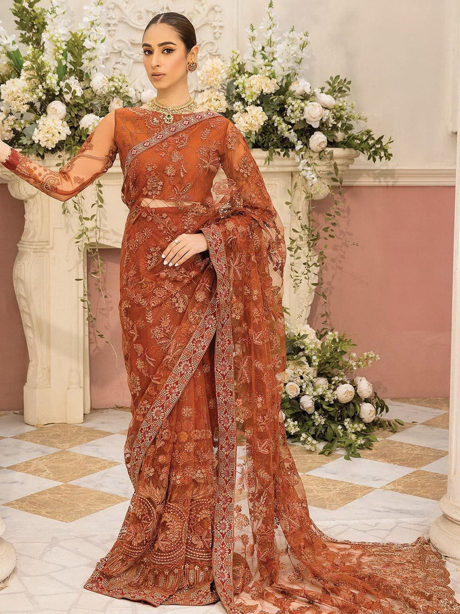 XENIA Formals Ishya Luxury Unstitched Embroidered Net 3Pc 09-FIRAAKI