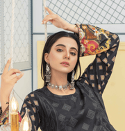Fiza Noor Eshal Embroidered Karandi Unstitched 3Pc Suit D-09
