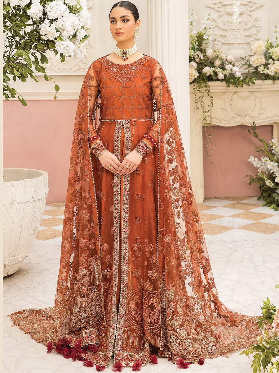XENIA Formals Ishya Luxury Unstitched Embroidered Net 3Pc 09-FIRAAKI
