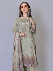 Florence Vol 04 Embroidered Staple Linen Unstitched 3Pc Suit D-09