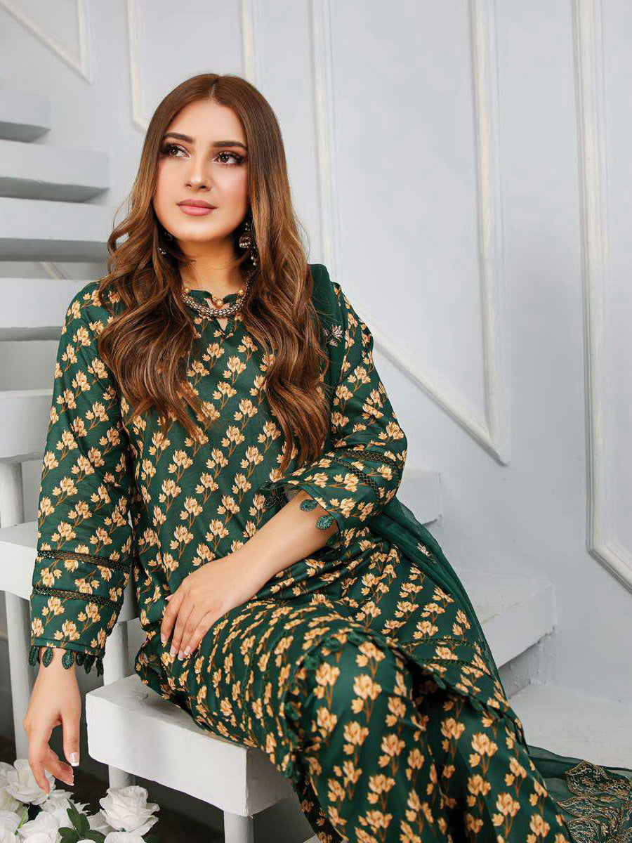 Vasl by Humdum Unstitched Embroidered Lawn 3 Piece Suit D-09