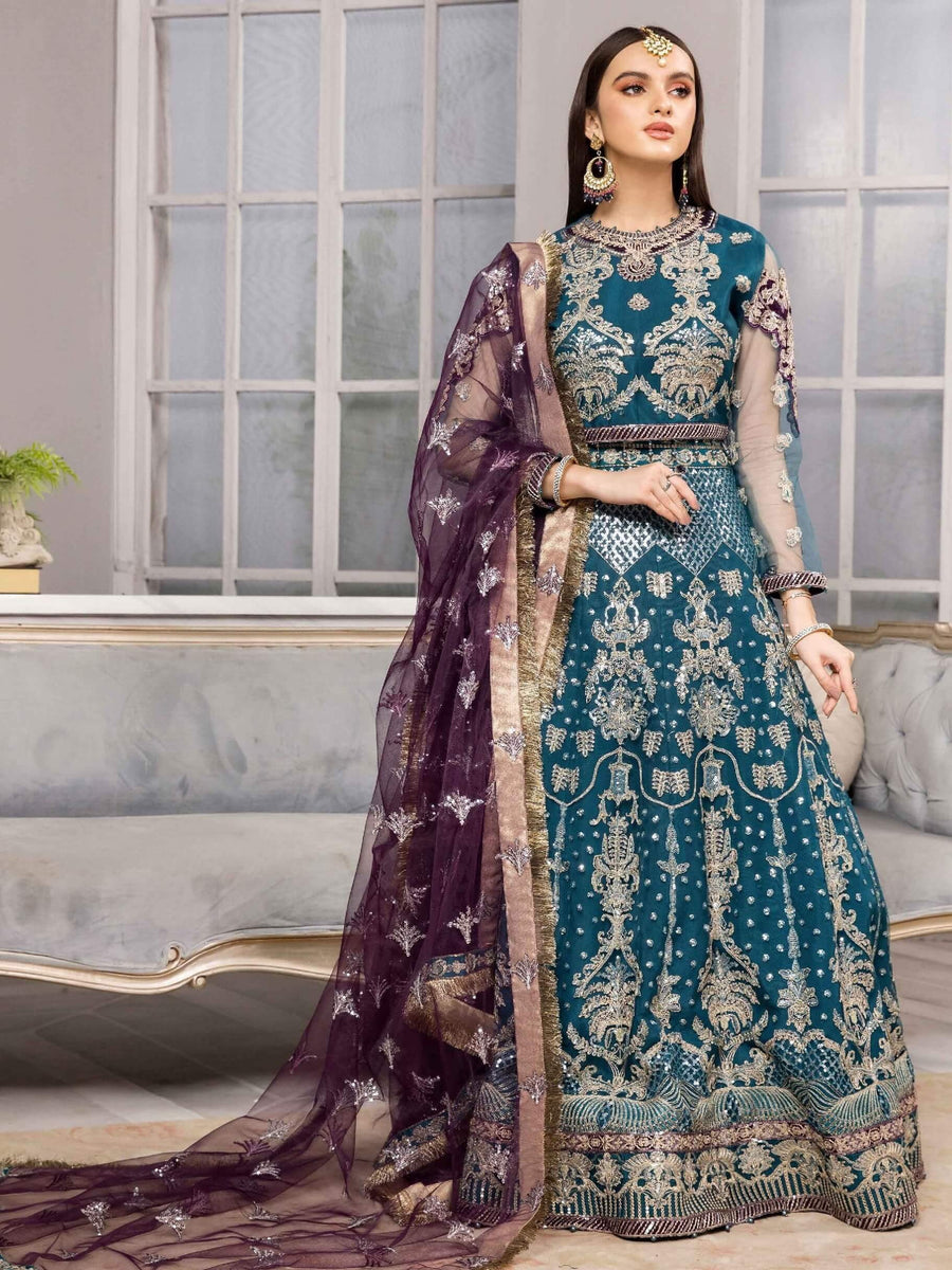 Alizeh Fashion Vasl-e-Meeras Unstitched Formal 3Pc Suit - 10 Banafsha