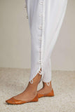 Nuriyaa Cambric Pret Trousers - Tulip - White