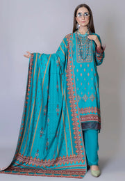 Florence Vol 04 Embroidered Staple Linen Unstitched 3Pc Suit D-10