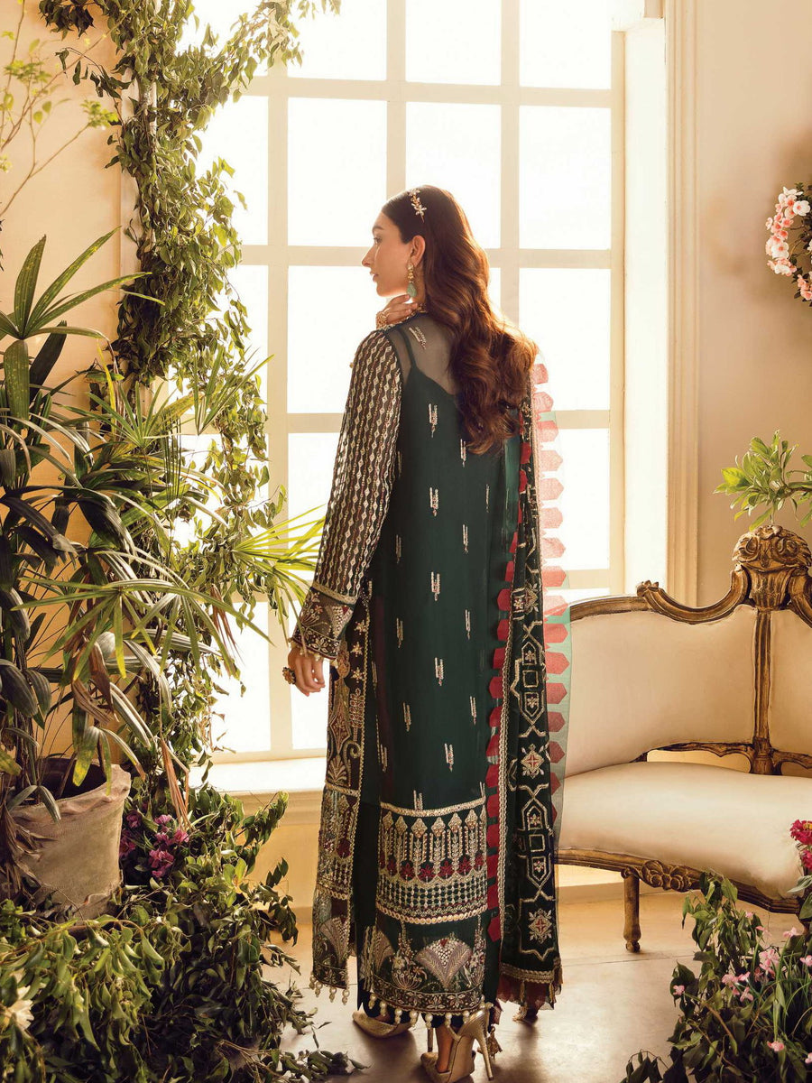 Afrozeh La Fuchsia Wedding Edit'22 Unstitched 3pc Suit D-10 LAUREL