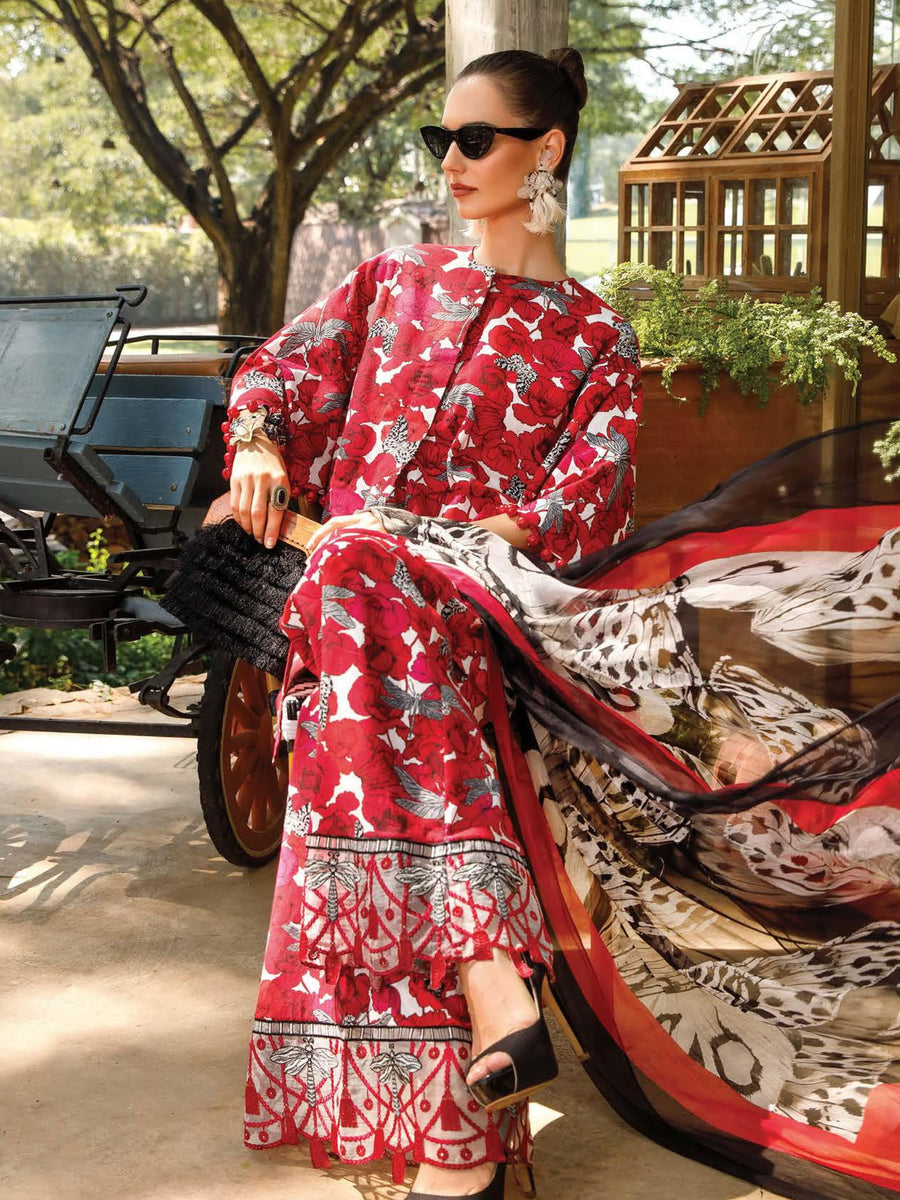 Maria.B M.Prints Lawn Unstitched Embroidered 3 Piece Suit MPT-1710-A