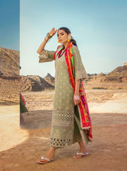 Zainab Chottani Embroidered Chikankari Lawn Unstitched 3Pc Suit ZC-10B