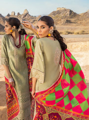 Zainab Chottani Embroidered Chikankari Lawn Unstitched 3Pc Suit ZC-10B