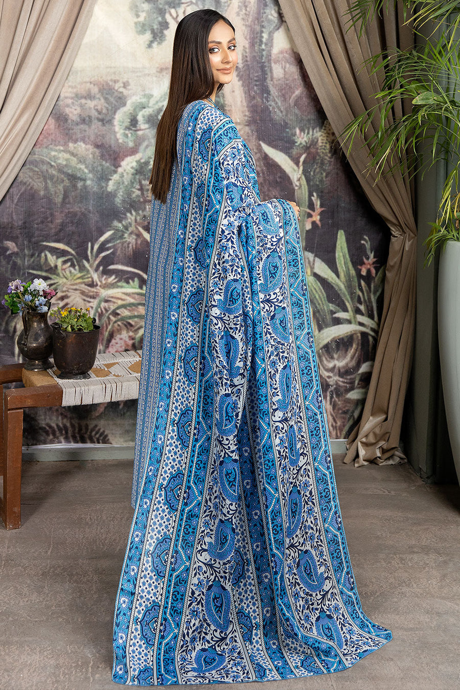 Safwa Mulberry Digital Printed Lawn Unstitched 2 Piece Suit MLS-13