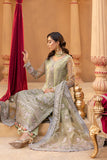Dastgah by Neeshay Embroidered Organza Unstitched 3Pc Suit - RANG-E-BAHAR