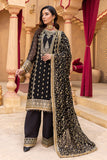 Dastgah by Neeshay Embroidered Chiffon Unstitched 3Pc Suit - LEILA