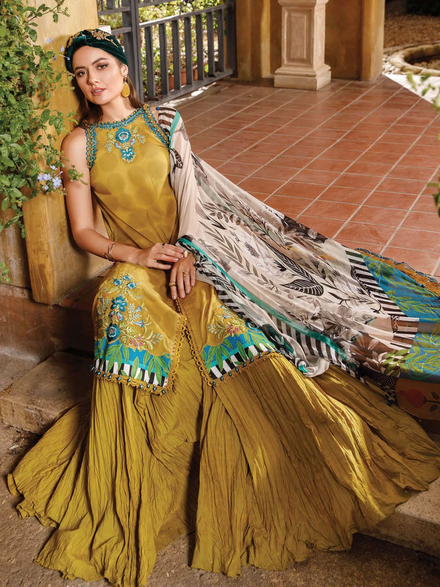 Maria.B M.Prints Lawn Unstitched Embroidered 3 Piece Suit MPT-1711-B