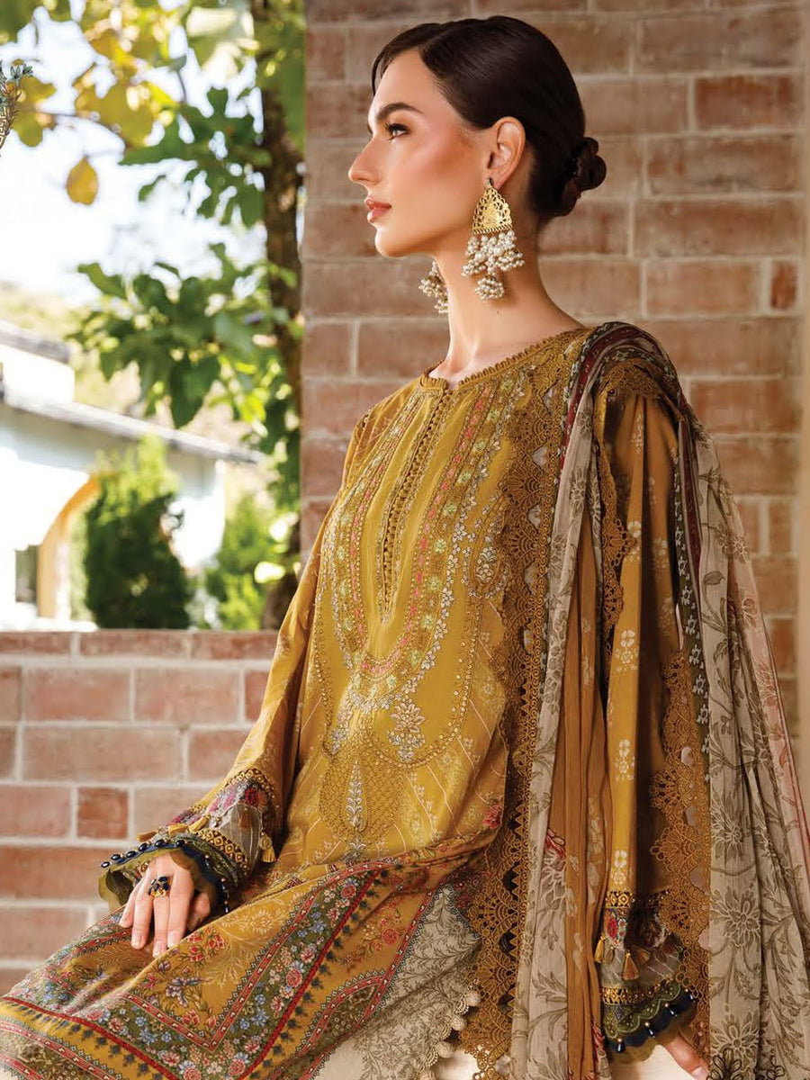 Maria.B M.Prints Lawn Unstitched Embroidered 3 Piece Suit MPT-1712-A