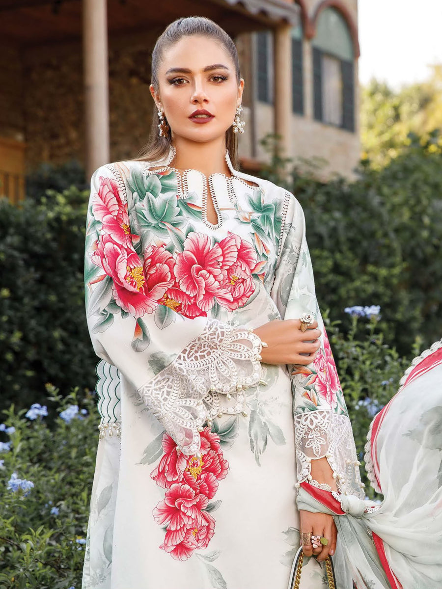 Maria.B M.Prints Lawn Unstitched Embroidered 3 Piece Suit MPT-1714-A