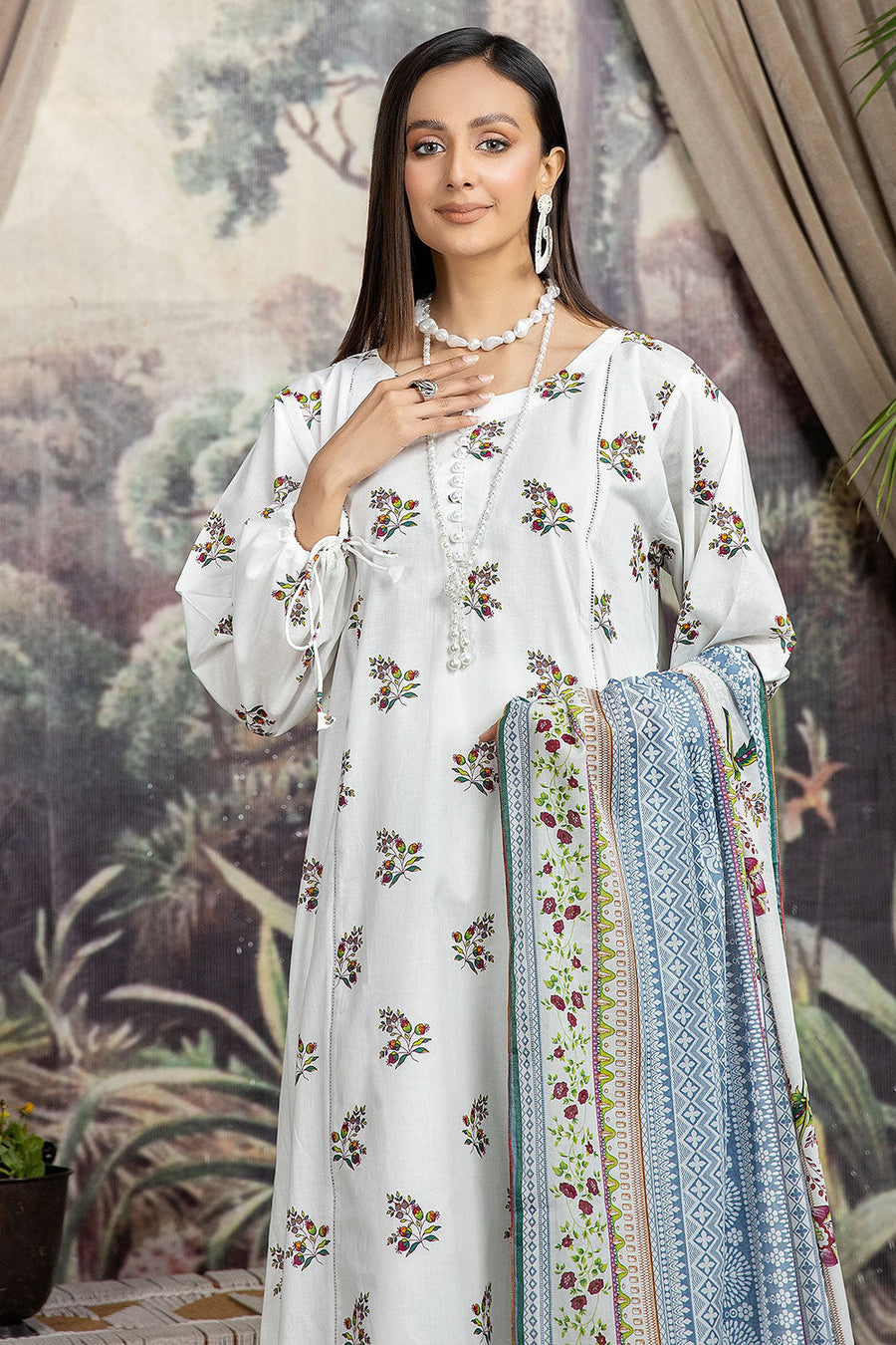 Safwa Mulberry Digital Printed Lawn Unstitched 2 Piece Suit MLS-14