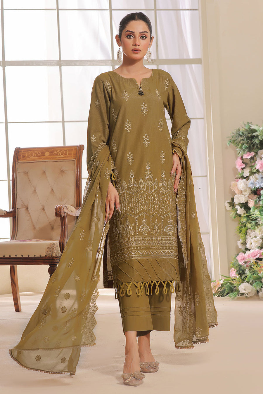 Safwa Aura Masuri Premium Embroidered Unstitched 3Pc Suit SUC-03