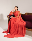 Maria Osama Khan Tiffany Vol-01 Luxury Pret 2Pc Suit - Carnelian