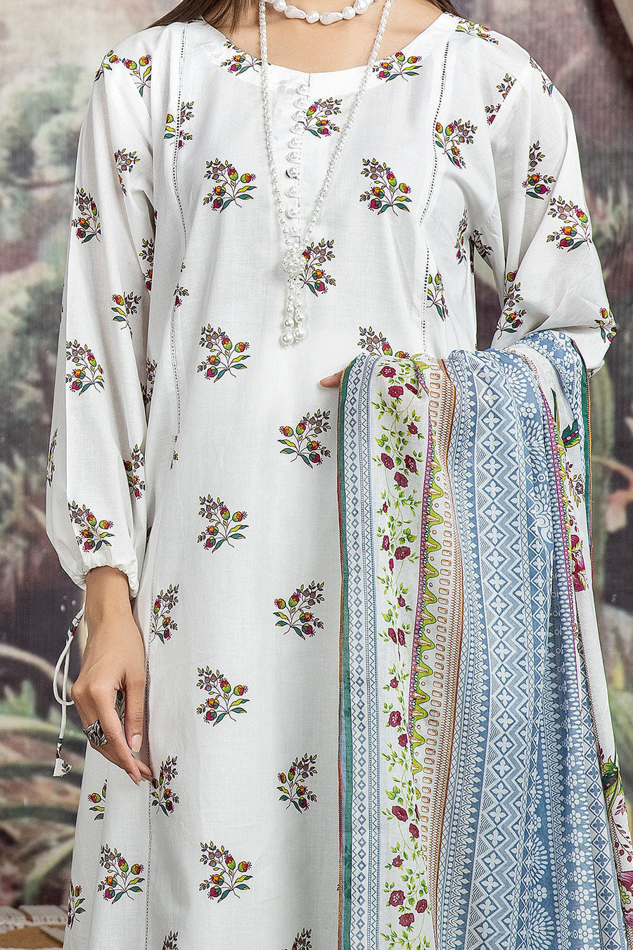 Safwa Mulberry Digital Printed Lawn Unstitched 2 Piece Suit MLS-14
