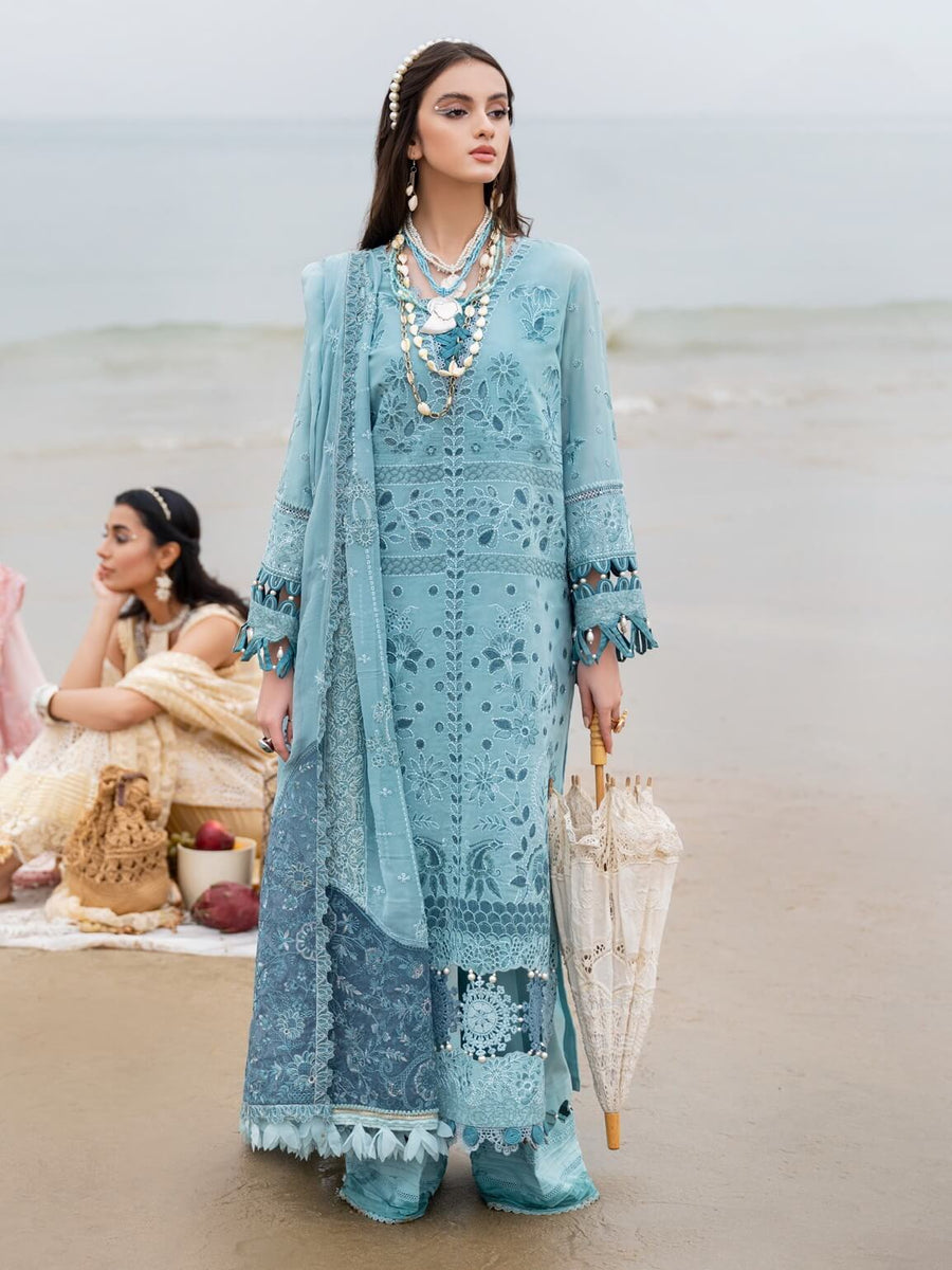 NUREH Tere Sang Unstitched Embroidered Swiss Lawn 3Pc Suit NSL-05