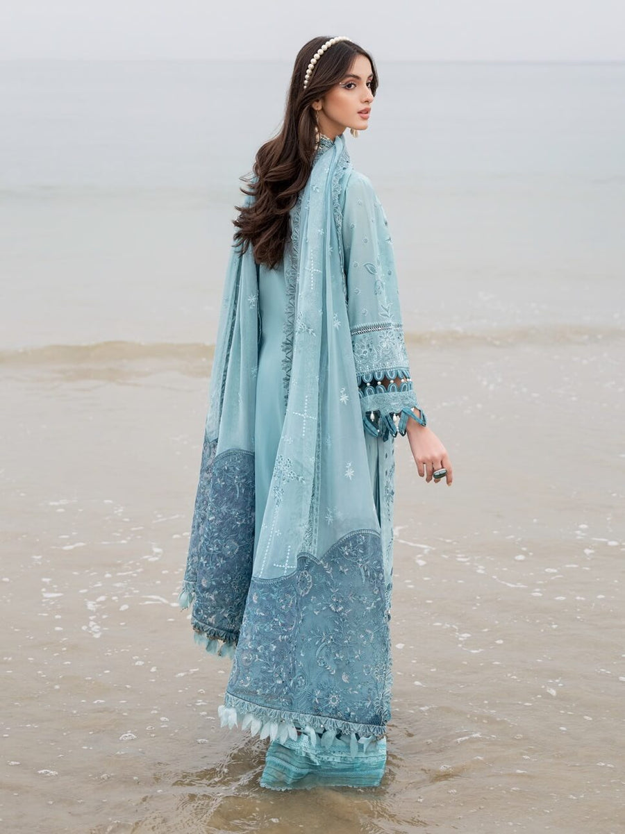 NUREH Tere Sang Unstitched Embroidered Swiss Lawn 3Pc Suit NSL-05