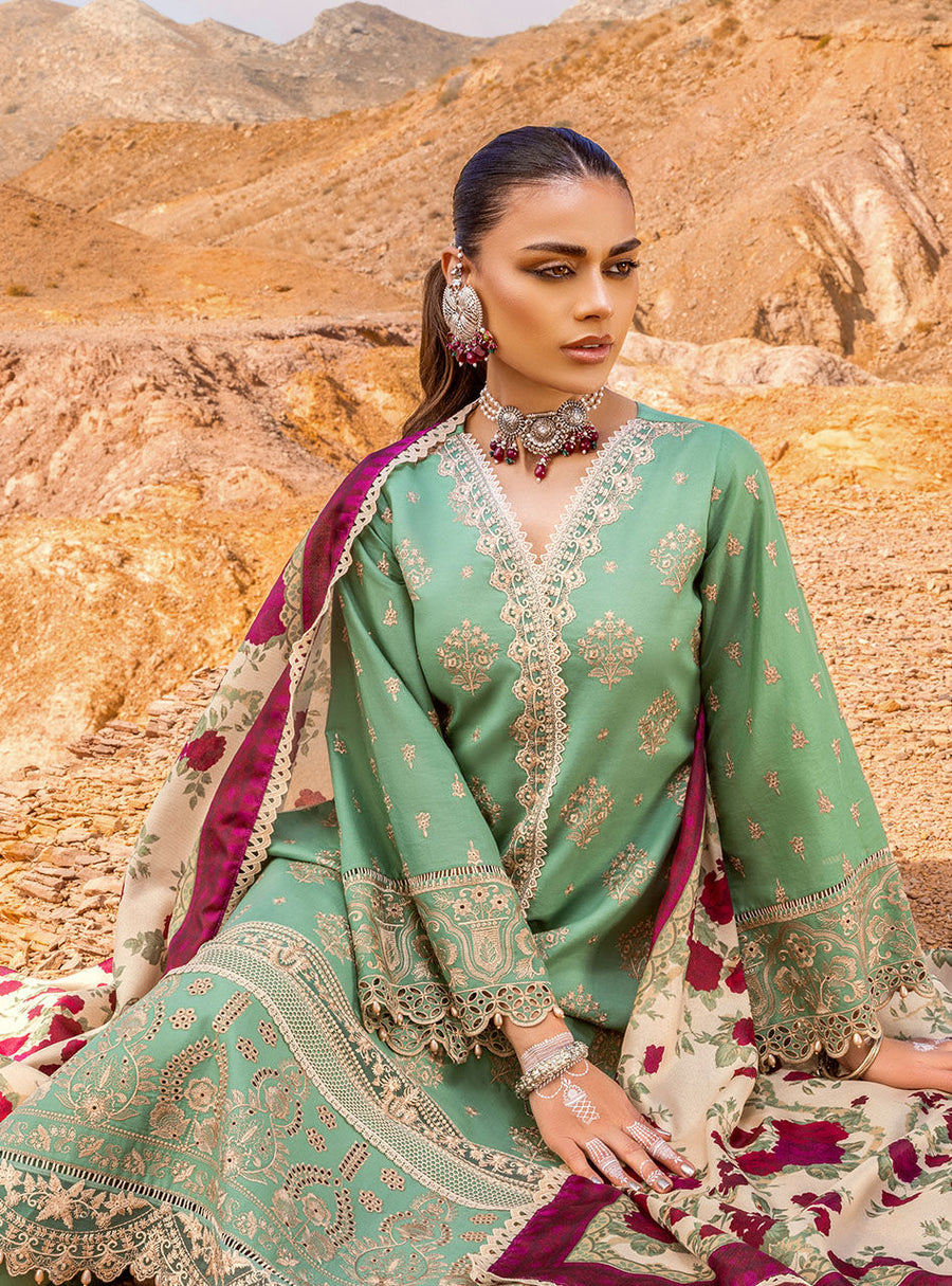 Zainab Chottani Embroidered Chikankari Lawn Unstitched 3Pc Suit ZC-01A