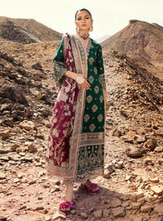 Zainab Chottani Embroidered Chikankari Lawn Unstitched 3Pc Suit ZC-01B