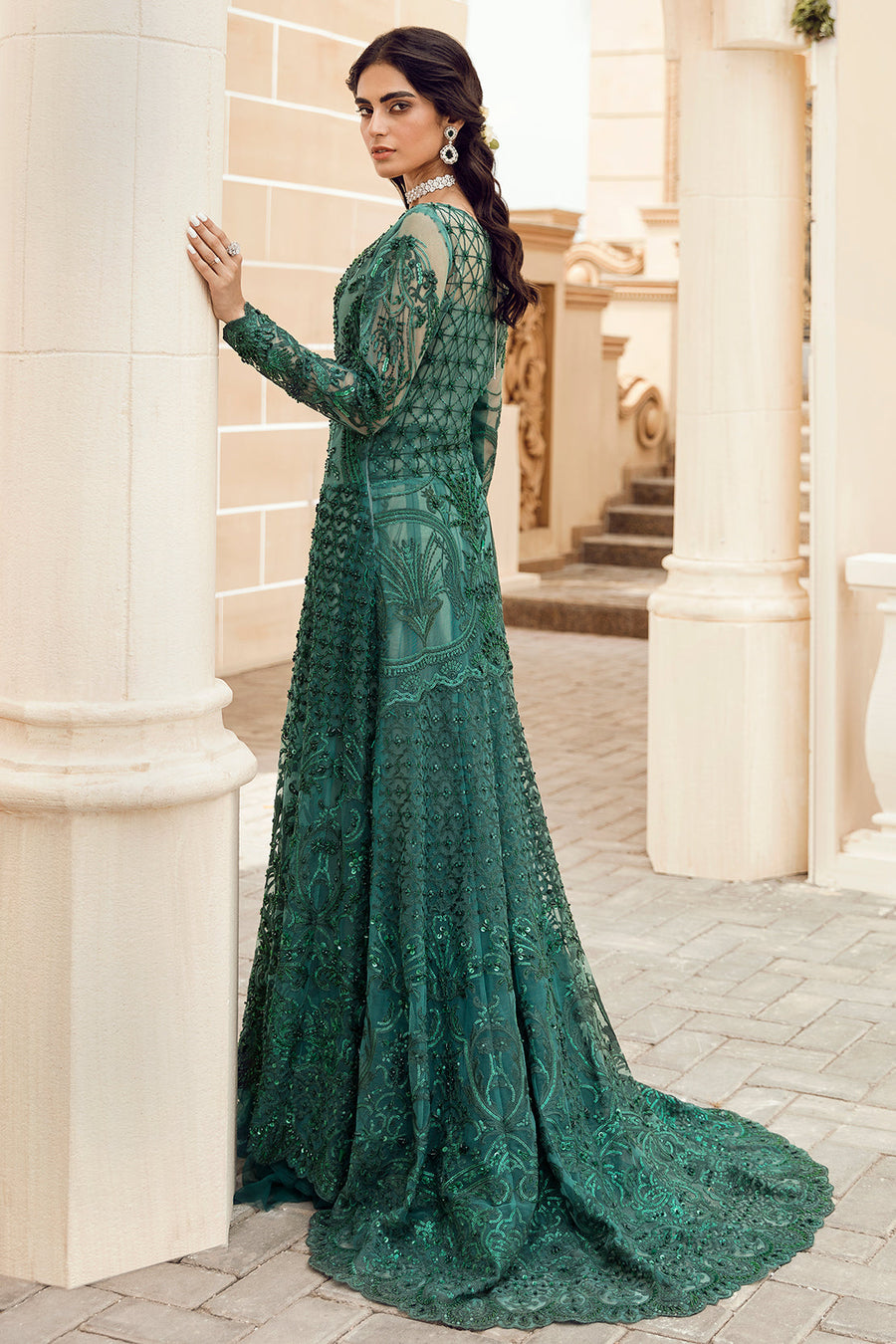 Reign Luxury Embroidered Net Ready to Wear 3Pc Suit - Cassandra